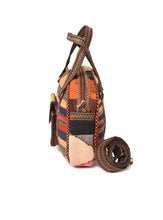 Load image into Gallery viewer, Kardashii traditional hand weaved ethnic antique bag handmade cotton fabric fashionable chic on-trend purse kilim rug bag kardashian kim kylie