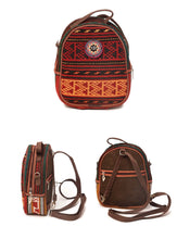 Load image into Gallery viewer, Kardashii Yarn Hand-Woven Ethnic Fashion Traditional Kilim Top Handle Moroccan Carpet Backpack for Travel and Beyond kardashian kim kylie