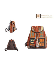 Load image into Gallery viewer, Kardashii Colorful Ethnic Unique Old Kilim Rug Handmade Carpet Bag Perfect plenty of space Kardashian Kim Kylie