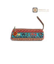 Load image into Gallery viewer, Kardashii Colorful Ethnic Unique Old Kilim Rug Handmade Carpet Bag Perfect plenty of space Kardashian Kim Kylie