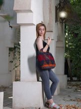 Load image into Gallery viewer, Kardashii Jajim Colorfulness hand weaved ethnic shoulder bag handmade match this bag with your dress, shoes, nail kardashian kim kylie