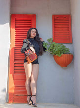 Load image into Gallery viewer, Kardashii zip pocket representative gift carpet bag handmade closure on the top unique bag functional, easy-carry and adjustable uniqueness kardashian kim kylie