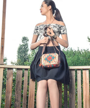 Load image into Gallery viewer, Kardashii Colorful Ethnic Unique Old Kilim Rug Handmade Carpet Bag Perfect plenty of space Kardashian Kim Kylie