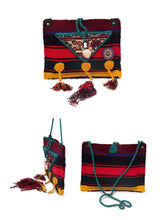 Load image into Gallery viewer, Kardashii fashionable hand weaved ethnic antique bag handmade cotton fabric fashionable chic on-trend purse kilim rug bag kardashian kim kylie