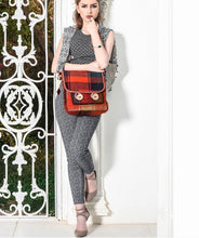 Load image into Gallery viewer, kardashii antique Vintage Jajim compartments and outside pocket fashionable roomy on-trend Purse Kilim Rug Bag Kardashian Kim Kylie