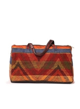 Load image into Gallery viewer, Kardashii Luxury Hand-Woven Kilim Carpet Backpack Bag with Natural Colors and Traditional Design Kardashian kim kylie