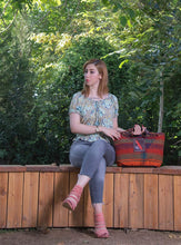 Load image into Gallery viewer, Kardashii Colorfulness Jajim a beautiful carpet bag handmade daytime essentials bag functional, durable and instantly recognizable kardashian kim kylie