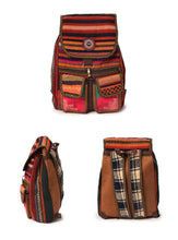 Load image into Gallery viewer, Kardashii Antique Retro-Chic Handmade Colorful Antique Kilim Carpet Top Handle Backpack Gift Kardashian Kim Kylie