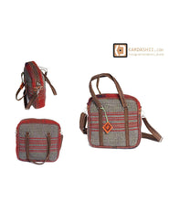Load image into Gallery viewer, Kardashii traditional hand-weaved Jajim ethnic shoulder bag handmade elbow carry fashionable chic relaxed purse kilim rug bag Kardashian kim kylie