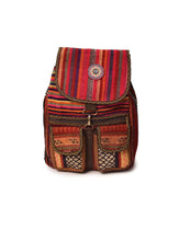 Load image into Gallery viewer, Kardashii Antique Retro-Chic Handmade Colorful Antique Kilim Carpet Top Handle Backpack Gift Kardashian Kim Kylie