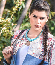 Load image into Gallery viewer, Kardashii Women's Classic turquoise Style functional Colorful necklace, ring, and bracelet Evokes a Fine Lifestyle Kardashian Kim Kylie