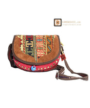 Load image into Gallery viewer, Kardashii durable leather antique vintage bag handmade design fashionable chic on-trend purse kilim rug bag Kardashian kim kylie