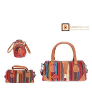 Load image into Gallery viewer, Kardashii shoulder and crossbody bag handmade elbow carry fashionable chic relaxed purse kilim rug bag Kardashian kim kylie