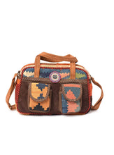 Load image into Gallery viewer, Kardashii Colorfulness hand weaved ethnic shoulder bag handmade elbow carry fashionable chic relaxed purse kilim rug bag kardashian kim kylie