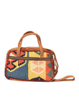 Load image into Gallery viewer, Kardashii Colorfulness hand weaved ethnic shoulder bag handmade elbow carry fashionable chic relaxed purse kilim rug bag kardashian kim kylie
