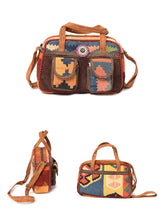 Load image into Gallery viewer, Kardashii Colorfulness hand weaved ethnic shoulder bag handmade elbow carry fashionable chic relaxed purse kilim rug bag kardashian kim kylie