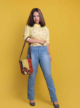 Load image into Gallery viewer, Kardashii zip pocket smaller gift carpet bag handmade closure on the top unique bag functional, easy-carry exterior zip kardashian kim kylie