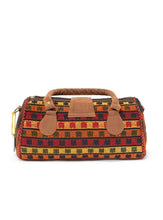 Load image into Gallery viewer, kardashii hippie Turkish Rug Top Handle colorfull roomy on-trend Kilim Rug Bag Kardashian Kim Kylie