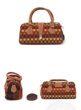 Load image into Gallery viewer, kardashii hippie Turkish Rug Top Handle colorfull roomy on-trend Kilim Rug Bag Kardashian Kim Kylie