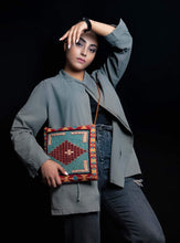 Load image into Gallery viewer, Kardashii Fabulous Suzani Unique Persian Carpet Hand-Woven Everyday Bag Comfortable Roomy Feminine Casual-Chic Kardashian Kim Kylie