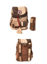 Load image into Gallery viewer, Kardashii Antique Retro-Chic Handmade Colorful Antique Kilim Carpet Top Handle Backpack Gift Kardashian Kim Kylie