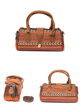 Load image into Gallery viewer, kardashii traditional Turkish Rug Top Handle fashionable roomy Vintage Kilim Rug Bag Kardashian Kim Kylie