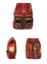 Load image into Gallery viewer, Kardashii Antique Retro-Chic Handmade Colorful Antique Kilim Carpet Top Handle Backpack Gift Kardashian Kim Kylie