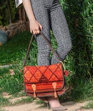 Load image into Gallery viewer, Kardashii Jajim representative gift traveler bag handmade closure on the top unique bag functional, antique and remarkably uniqueness kardashian kim kylie