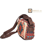 Load image into Gallery viewer, Kardashii Colorful Ethnic Unique Old Kilim Rug Handmade Carpet Bag Perfect plenty of space Kardashian Kim Kylie