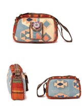 Load image into Gallery viewer, Kardashii traditional hand weaved ethnic antique bag handmade cotton fabric fashionable chic on-trend purse kilim rug bag kardashian kim kylie