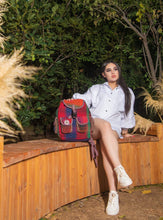 Load image into Gallery viewer, Kardashii Jajim hand weaved round cross-body bag handmade fresh fashion bag on-trend kardashian kim kylie