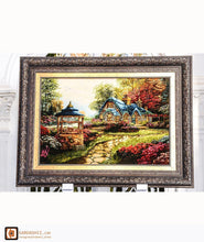 Load image into Gallery viewer, Kardashii colorful designed Silk and wool pictorial rugs Pictorial hanging walls Tableau Rug Kardashian Kim Kylie