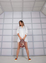 Load image into Gallery viewer, Kardashii Gorgeous Girl/Boy Handmade Kilim Shoulder Carpet Backpack with Traditional Geometric Design