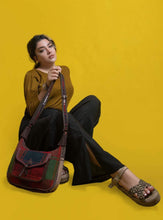 Load image into Gallery viewer, Kardashii Kilim carpet Suzani backpack amazing front design perfectly complements the retro-chic aesthetic of the patches kardashian kim kylie