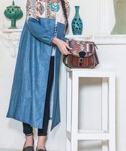 Load image into Gallery viewer, Kardashii architectural shape is chic enough for the office bag Top Handle Moroccan Carpet Backpack for Travel and Beyond Kardashian kim kylie