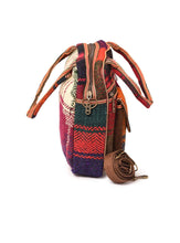 Load image into Gallery viewer, kardashii antique Vintage Jajim Turkish Rug Top Handle fashionable roomy on-trend Purse Kilim Rug Bag Kardashian Kim Kylie