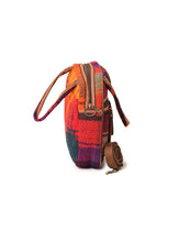 Load image into Gallery viewer, kardashii antique Vintage Jajim Turkish Rug Top Handle fashionable roomy on-trend Purse Kilim Rug Bag Kardashian Kim Kylie