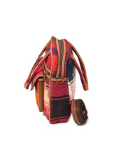 Load image into Gallery viewer, kardashii antique Vintage Jajim Turkish Rug Top Handle fashionable roomy on-trend Purse Kilim Rug Bag Kardashian Kim Kylie