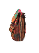 Load image into Gallery viewer, Kardashii Antique Retro-Chic Handmade Colorful Antique Kilim Carpet Top Handle Backpack Gift Kardashian Kim Kylie