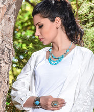 Load image into Gallery viewer, Kardashii Women's Classic turquoise Style functional Colorful necklace, ring, and bracelet Evokes a Fine Lifestyle Kardashian Kim Kylie