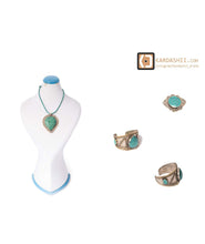 Load image into Gallery viewer, Kardashii Women's Classic turquoise Style functional Colorful necklace, ring, and bracelet Evokes a Fine Lifestyle Kardashian Kim Kylie