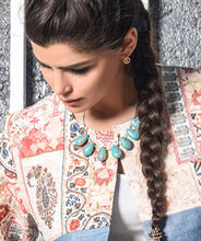 Load image into Gallery viewer, Kardashii Women's Classic turquoise Style functional Colorful necklace, ring, and bracelet Evokes a Fine Lifestyle Kardashian Kim Kylie