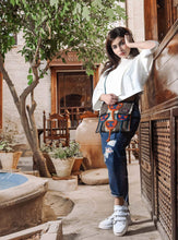Load image into Gallery viewer, Kardashii Kilim refined, feminine amazing front design perfectly complements the retro-chic aesthetic of the patches kardashian kim kylie