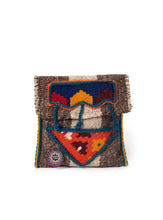 Load image into Gallery viewer, Kardashii Kilim Qashqai-Antique-Carpet amazing front design perfectly complements the retro-chic aesthetic of the patches kardashian kim kylie