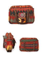 Load image into Gallery viewer, Kardashii Practical Design Ethnic Antique Vintage Bag Handmade Design Fashionable Chic On-Trend Purse Kilim Rug Bag Kardashian Kim Kylie