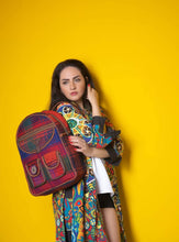 Load image into Gallery viewer, Kardashii Jajim Colorfulness hand weaved ethnic shoulder bag handmade match this bag with your dress, shoes, nail kardashian kim kylie