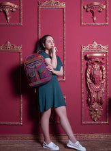 Load image into Gallery viewer, Kardashii Jajim Colorfulness hand weaved ethnic shoulder bag handmade elbow carry fashionable chic relaxed purse kilim rug bag kardashian kim kylie