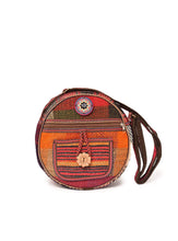 Load image into Gallery viewer, Kardashii Colorfulness hand weaved round cross-body bag handmade fresh fashion bag on-trend kardashian kim kylie