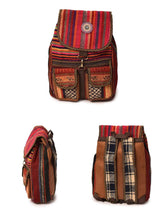 Load image into Gallery viewer, Kardashii Antique Retro-Chic Handmade Colorful Antique Kilim Carpet Top Handle Backpack Gift Kardashian Kim Kylie