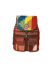Load image into Gallery viewer, Kardashii Antique Retro-Chic Handmade Colorful Antique Kilim Carpet Top Handle Backpack Gift Kardashian Kim Kylie